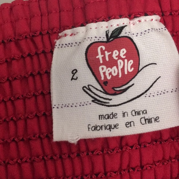 👗Free People Red Strapless JEWELED Dress XS. - Picture 4 of 8